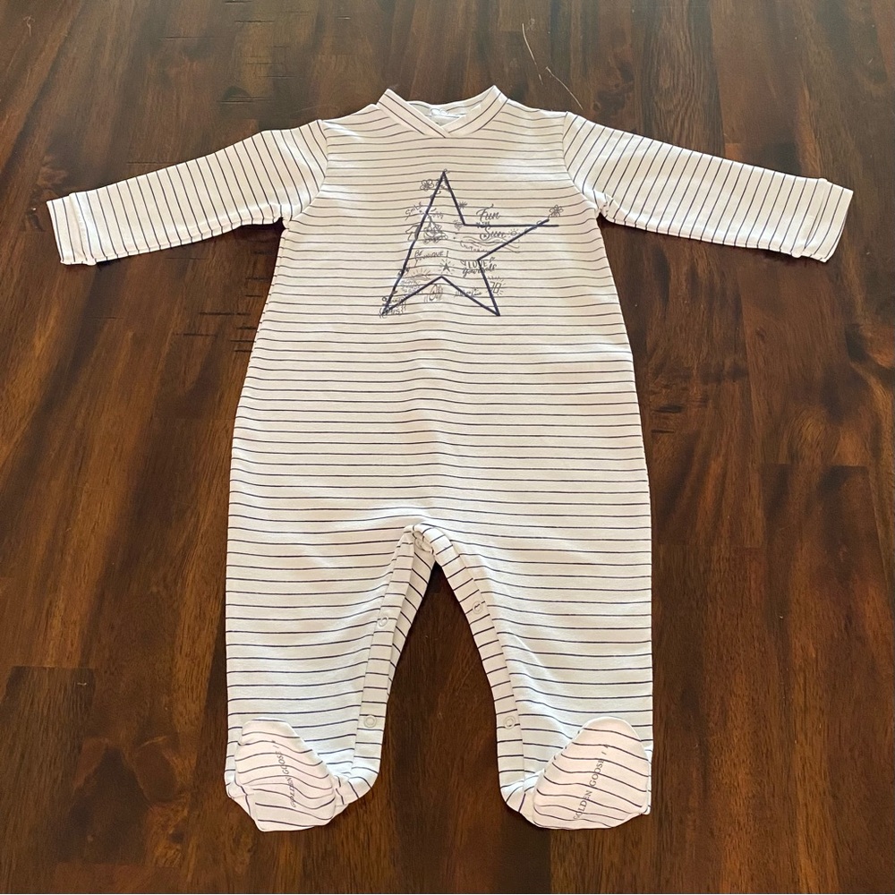 Golden Goose Striped Star Print Kids One Piece